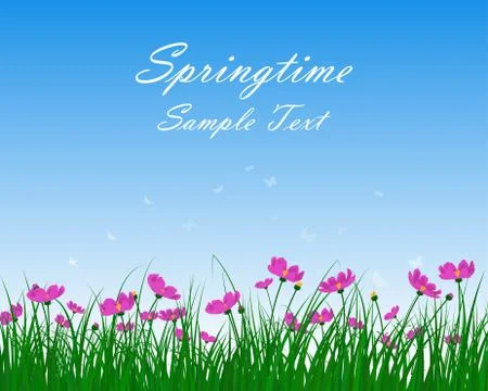 Springtime Meadow Stock Illustration