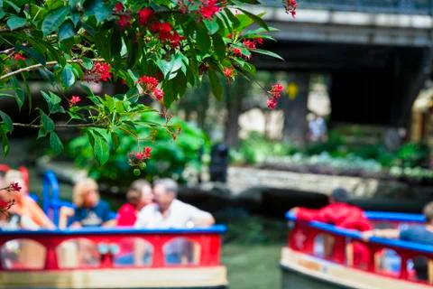 Springtime on the San Antonio Riverwalk Stock Photos
