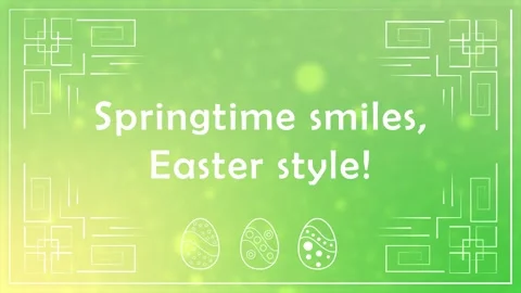 Springtime smiles easter style wishes background Stock Footage 268469259