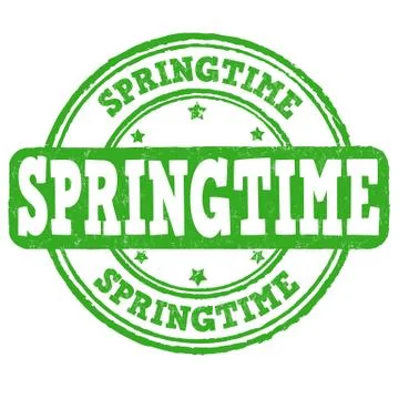 Springtime stamp Stock Illustration