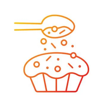 Sprinkle for baking gradient linear vector icon Ilustración de archivo