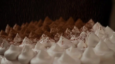 Sprinkle cake with chocolate Extremely Close up Macro shot Stock Footage 103255451