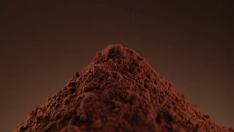Sprinkle Cocoa powder, close up Stock-Footage 201480091