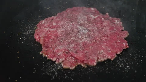 Sprinkle the cutlet with salt Видео 170138217