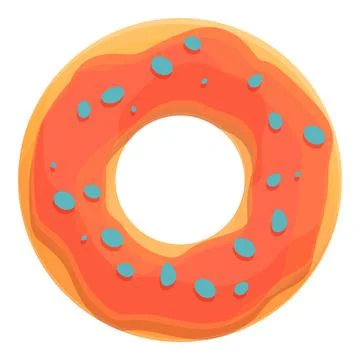 Sprinkle donut icon cartoon vector. Sugar food Stockillustratie