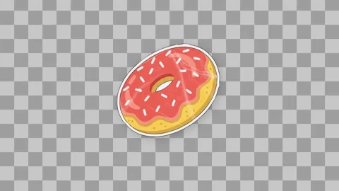 Sprinkle Donut Sticker Catálogo de After Effects