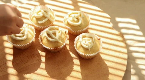 Sprinkle muffins  Stock Footage 863304