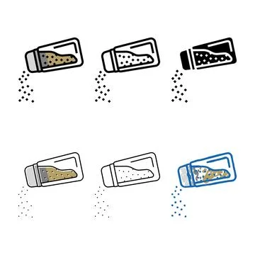 Sprinkle pepper color variations icon vector Stock Illustration