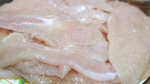 Sprinkle with salt and pepper Video stock 122537202