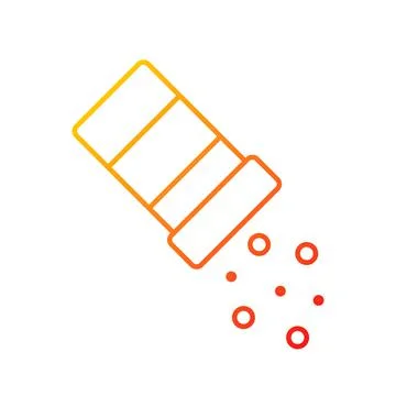 Sprinkle salt gradient linear vector icon Stock Illustration