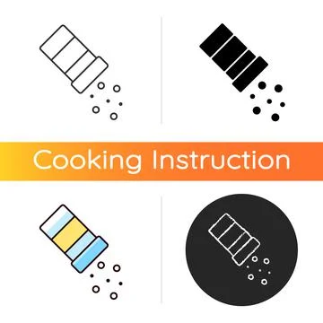 Sprinkle salt icon Stock Illustration