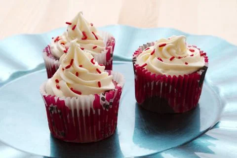 Sprinkled cupcake Stock Photos
