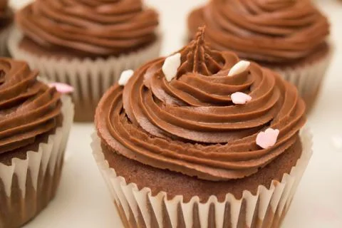 Sprinkled cupcakes Stock Photos