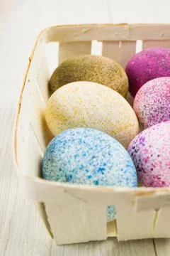 Sprinkled Easter eggs Stock Photos