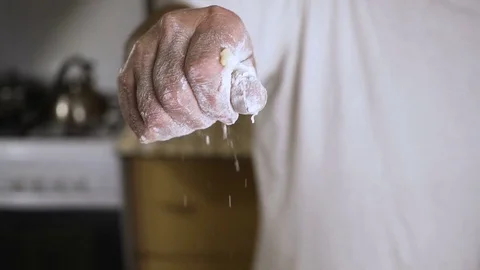 Sprinkled with flour hd Video stock 80044726