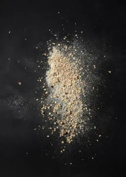 Sprinkled flour over background Stock-Fotos