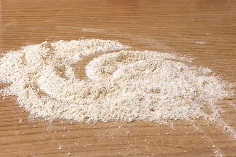Sprinkled flour Stock Photos