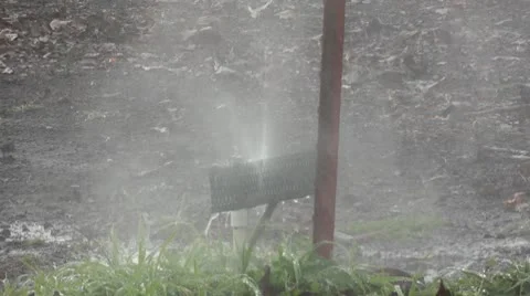 Sprinkler Blowback 2 Stock-Footage 10583459