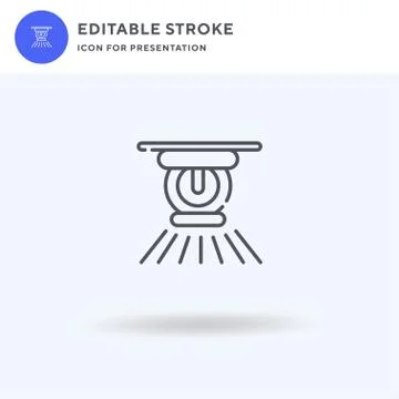 Sprinkler icon vector, filled flat sign, solid pictogram isolated on white, logo Stock Illustration