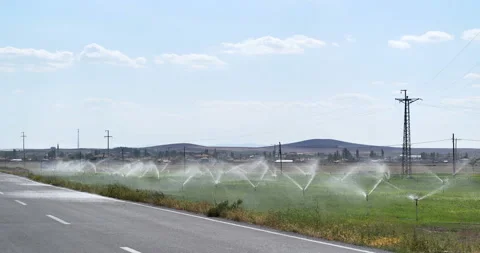Sprinkler irrigation systems video Video stock 160012286