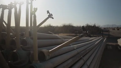 Sprinkler Pipe Head Ajar Stock Footage 94643977