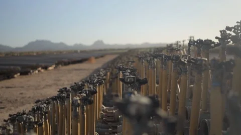 Sprinkler Pipe Heads Stock Footage 94643976