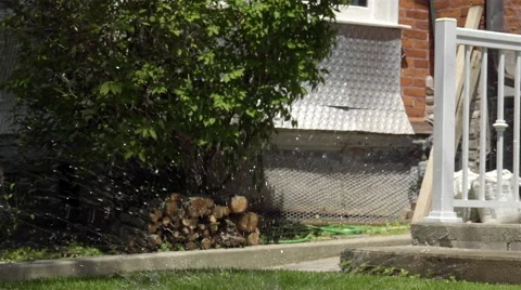 Sprinkler in slow motion. Stock Footage 51588970