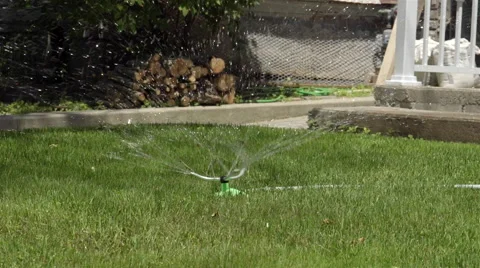 Sprinkler in slow motion Stock Footage 51591023