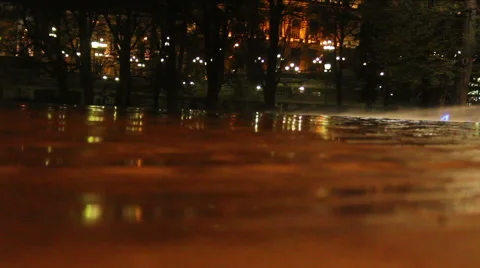 Sprinkler tractor at night time Video stock 52792902