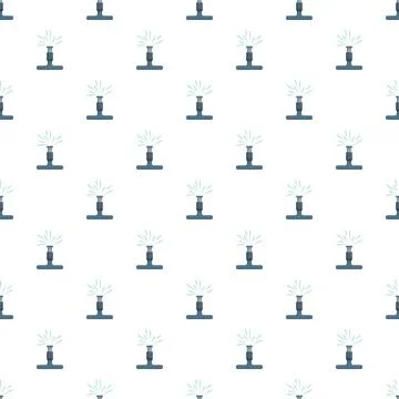 Sprinkler water pattern creating seamless background Illustrazione stock