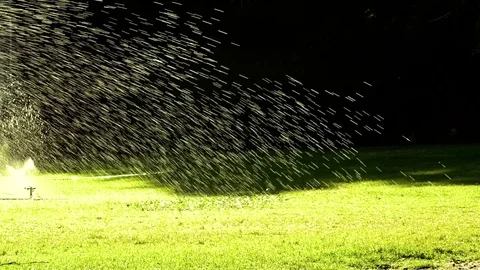 Sprinklers Slow Motion Stock Footage 78146103