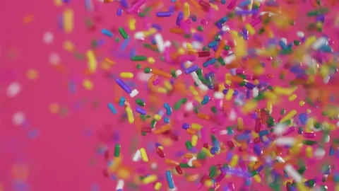 Sprinkles Flying into the Air Stock Footage 146569299