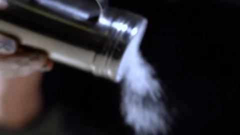 Sprinkling with icing sugar Stock Footage 87546305