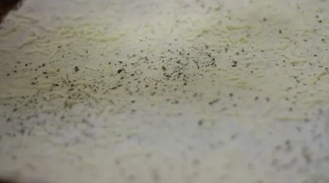 Sprinkling ingredients top rack rocus Stock Footage 9438950