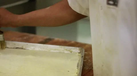 Sprinkling ingredients top side 2 Stock Footage 9438619
