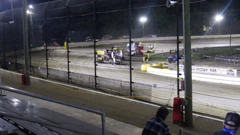 Sprint car wreck. Stock Footage 262715209