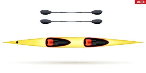 Sprint Double Kayak Stock Illustration