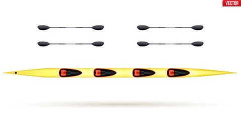 Sprint Four Kayak Stock Illustration
