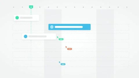 Sprint Gantt Chart Agile Project Management Timeline Task Tracker Horizontal Stock Footage 346163518