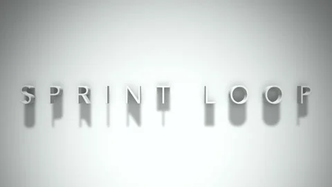 Sprint loop 3D title animation with shadows on a white background Video stock 297570996