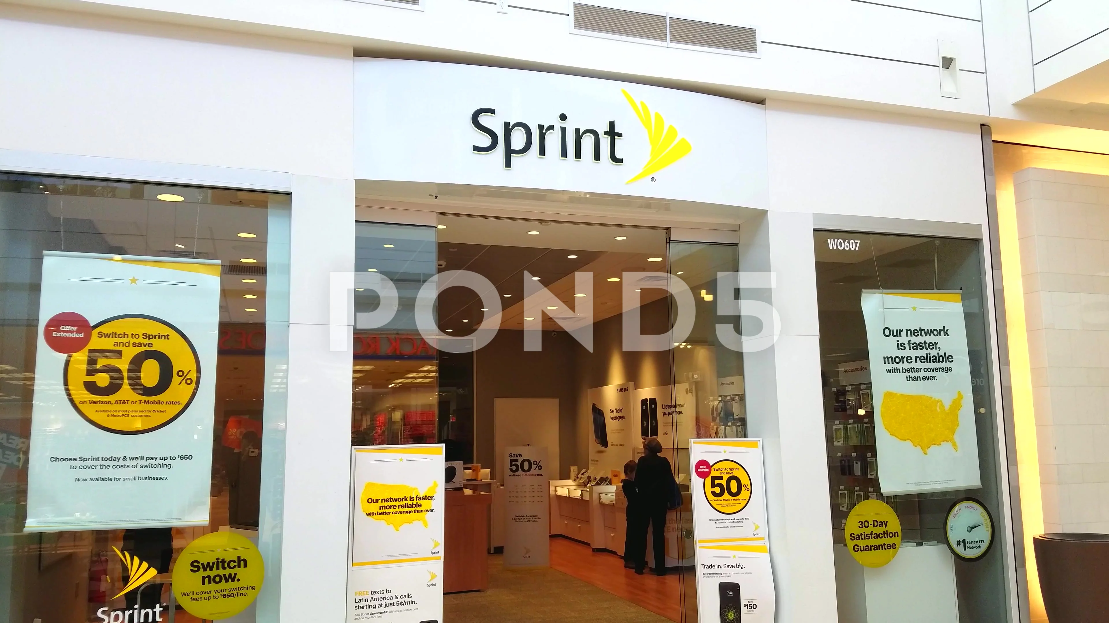 Sprint Mobile Wireless Phone Carrier St Stock Video Pond5