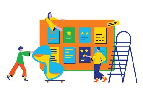 Sprint Schedule Illustration Illustrazione stock
