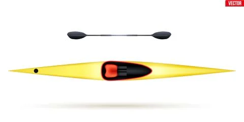 Sprint Single Kayak Stock Illustration