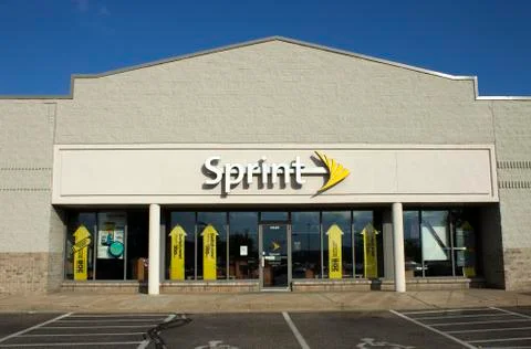Sprint storefront 库存照片