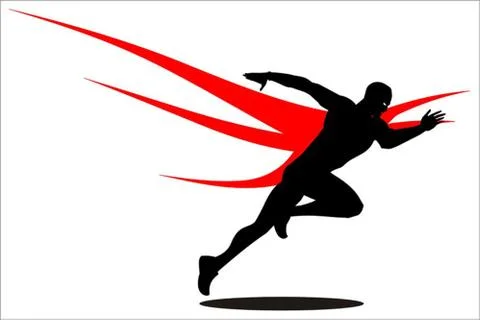 Sprinter, champion, winner Stock Illustration