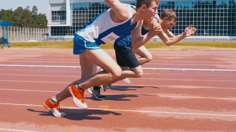 Sprinter competition beginning Video stock 113462517