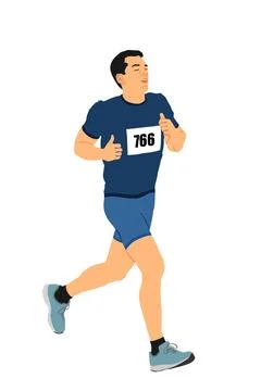 Sprinter runner vector illustration isolated on white background Stock Illustration