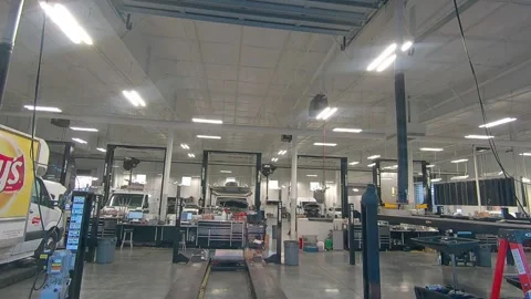 Sprinter Van Workshop At Mercedes-Benz Car Dealership Stock Footage 269577150