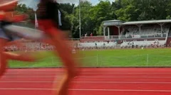 Slow motion of four sprinters on start Stock Video Footage by ©amriphoto  #102756702