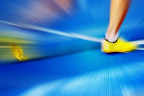 Sprinting start zoom Stock Photos